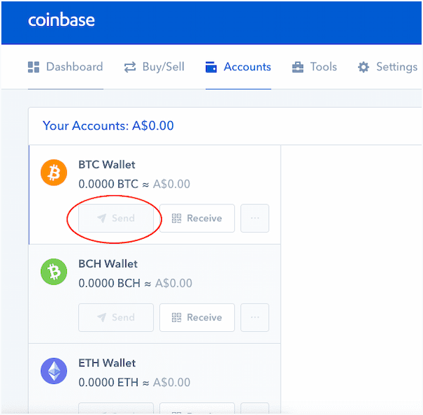 Поповнення депозиту на Coinbase