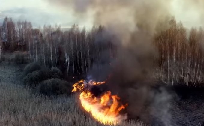 Пожар в Зоне отчуждения и около ЧАЭС: что известно на 08:30 утра